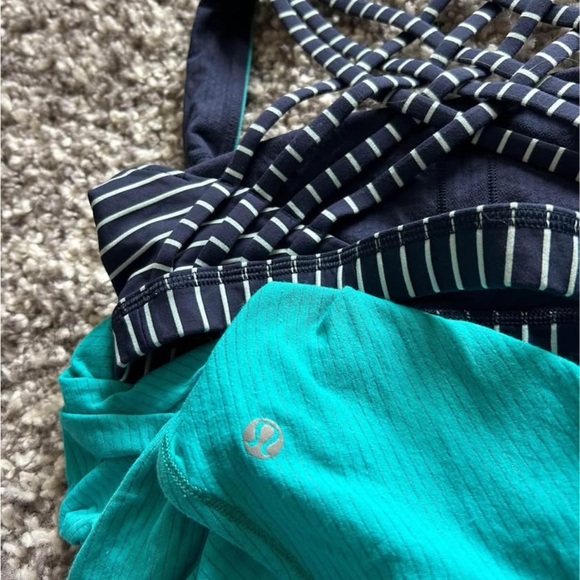 Tops - Lululemon Striped tank top with built in bra - ladies size 4